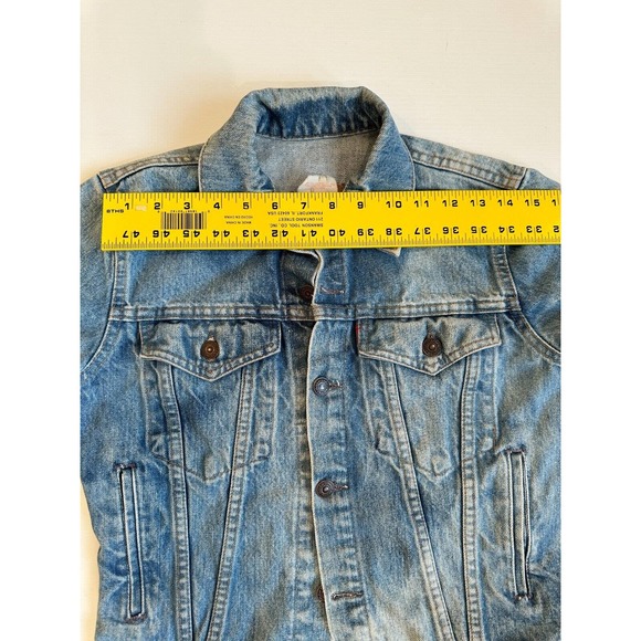 Levi's Strauss Vtg Light Acid Wash Y2K JacketYouth Girls Size 16 with Issues - Picture 5 of 11